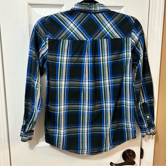 Arizona Boys Large 10/12 Cotton Button Down Plaid Long Sleeve EUC - Picture 4 of 4